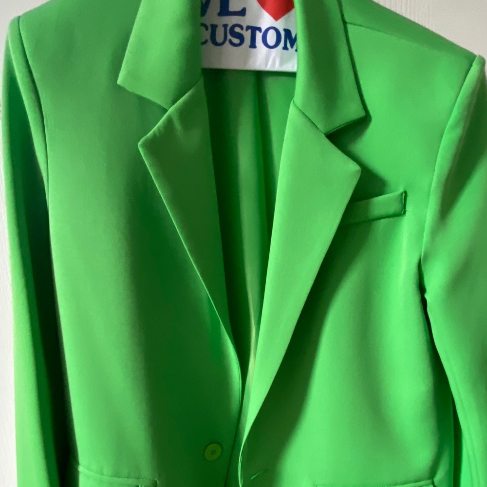 PRETTYLITTLETHING Lime Green Blazer (XS)